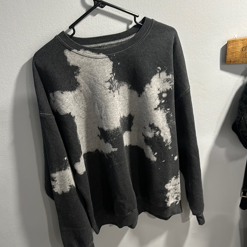 CARMAR Black and White Tie-Dye Sweatshirt